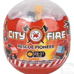 The Toy Network 3" Building Block Fire Rescue Vehicles in Mystery Egg