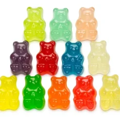Hot Albanese Confectionery 12 Flavor Gummi Bears 7.5 oz Peg Bag