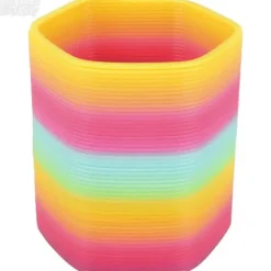 Clearance The Toy Network 5" Jumbo Hexagon Rainbow Coil Spring
