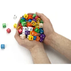 New Legacy Dice 100+ Pack of Random D6 Polyhedral Dice in Multiple Colors