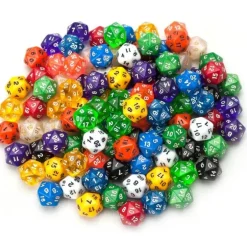 Best Legacy Dice 100+ Pack of Random D20 Polyhedral Dice in Multiple Color