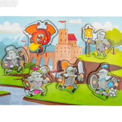Adventure Planet 6 Piece Chunky Knights Wooden Puzzle
