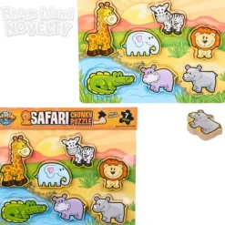 Best Adventure Planet 7 Piece Chunky Safari Toon Wooden Puzzle