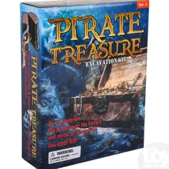 Outlet The Toy Network 6" Pirate Treasure Chest Dig Kit