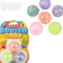 Online The Toy Network 1.6" Squish Sticky Beaded Orbs 3 Pack
