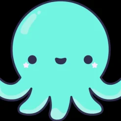 Hot Idako Baby Octopus 4" Sticker