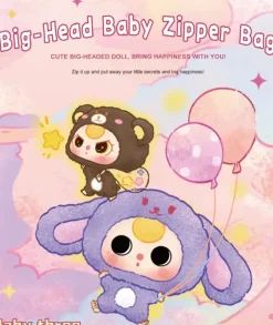 Idako Baby Three Big Head Baby Zipper Bag Plush Series Blind Box