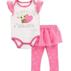 Hot Childrens Apparel BABY YODA Girls Infant 2PC Tutu Legging Set