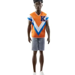 Discount Mattel Barbie Ken Fashionistas Doll #203 with Twisted Black Hair, Orange Athletic Jersey, Shorts & White Sneakers