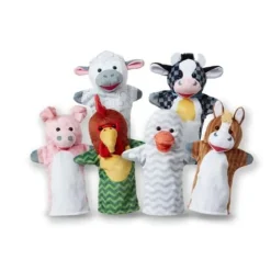 Hot Melissa u0026 Doug Barn Buddies Hand Puppets 6 Piece
