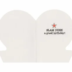 Sale Peaceable Kingdom Basketball Die Cut Birthday Card