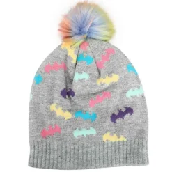 Hot Bio World Batman Youth Glitter Pom Beanie