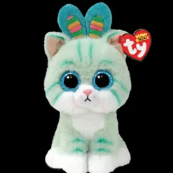 Clearance TY Bean Boo's - Gumdrop Teal Cat - 6" Small