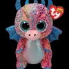 Discount TY Beanie Boo - Flint Multicolored Dragon - 6" Small