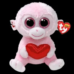 Clearance TY Beanie Boo's - Gigi Monkey with Heart - 6" Small