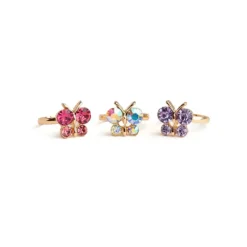 Sale Creative Education Boutique Butterfly Gem Rings, 3 pcs