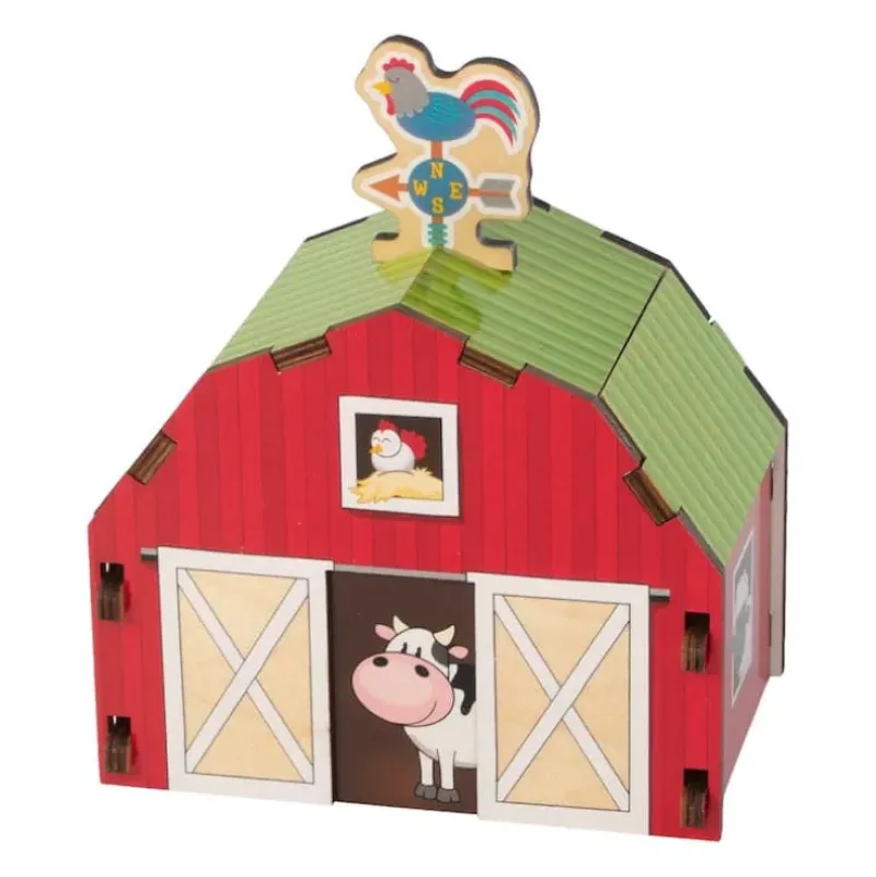 Fat Brain Toys Build It Blueprints Puzzle - Barn