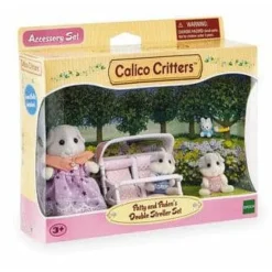 Hot Epoch Everlasting Play Calico Critters Patty and Paden's Double Stroller Set