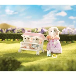 Hot Epoch Everlasting Play Calico Critters Patty and Paden's Double Stroller Set