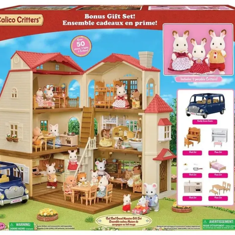 Sale Epoch Everlasting Play Calico Critters Red Roof Grand Mansion Gift Set