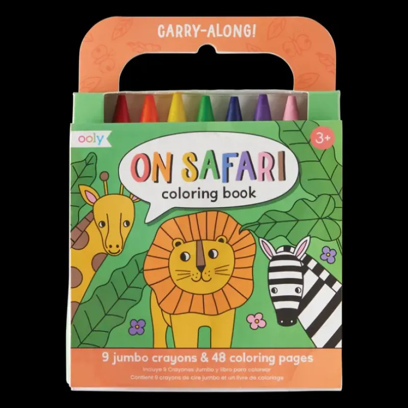 Ooly Carry Along Crayon & Coloring Book Kit - On Safari
