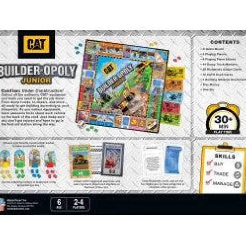 New MasterPieces CAT - Builder Opoly Junior Game