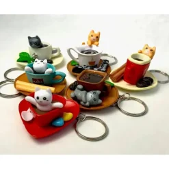 Hot BC Mini Cat Cafe Key Charm