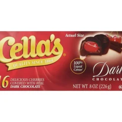 Clearance Tootsie Cella's Dark Chocolate Covered Cherries 8 oz. Box