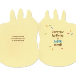 Sale Peaceable Kingdom Chocolate Birthday Cake Scratch & Sniff Card