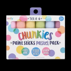 Clearance Ooly Chunkies Paint Sticks - Pastel Pack Set of 6