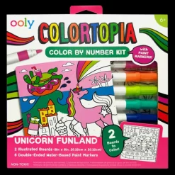 New Ooly Colortopia Color By Number Paint Marker Kit - Unicorn Friends