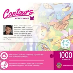Sale MasterPieces Contours - Butterfly Surprise - 1000 Piece Shaped Puzzle