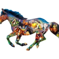 Best MasterPieces Contours - Horsing Around - 1000 Piece Shaped Puzzle