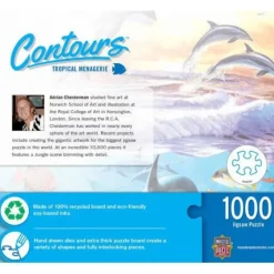 Outlet MasterPieces Contours - Tropical Menagerie - 1000 Piece Shaped Puzzle