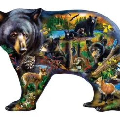 Sale MasterPieces Contours - Wildlife of the Woods - 1000 Piece Shaped Puzzle