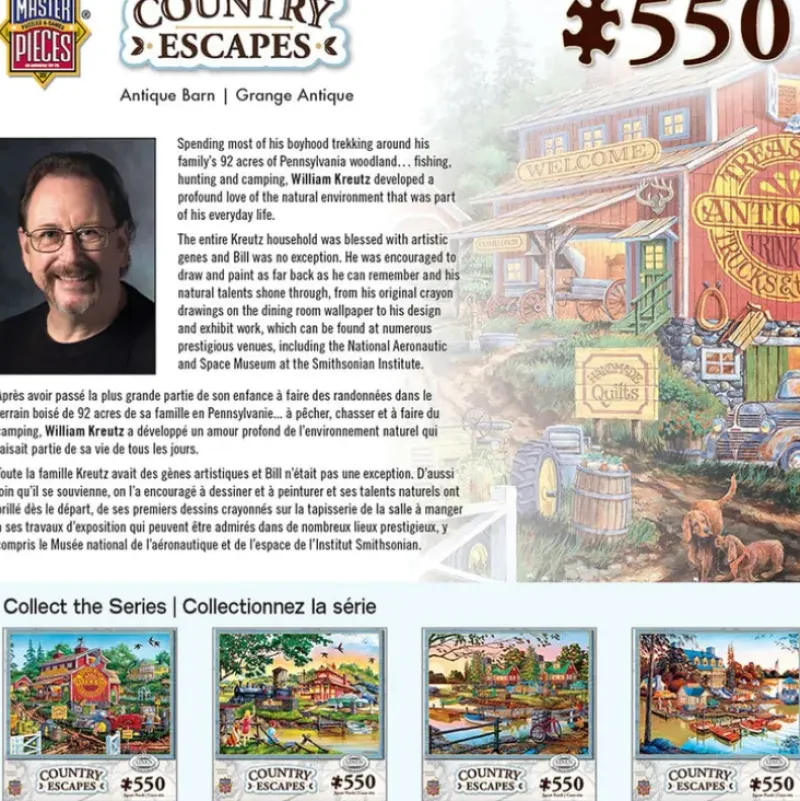 Sale MasterPieces Country Escapes - Antique Barn - 550 Piece Puzzle