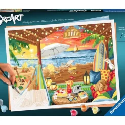 Clearance Ravensburger CreArt Cozy Cabana 12x16 Paint by Number