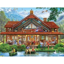 Online MasterPieces Cutaways - Camping Lodge - 1000 Piece EZGrip Puzzle