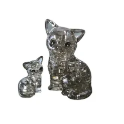 Outlet University Games 3D Crystal Puzzle - Black Cat and Kitten