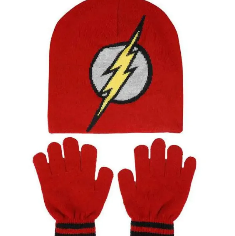 Bio World DC Comics: Flash - Youth Beanie & Gloves Combo