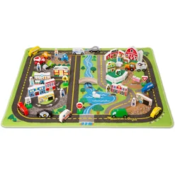Sale Melissa u0026 Doug Deluxe Road Rug Play Set