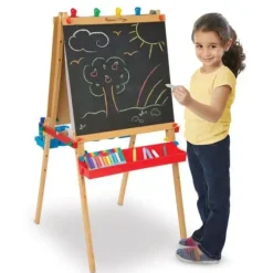 Clearance Melissa u0026 Doug Deluxe Wooden Standing Art Easel