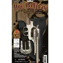 Parris Toys Diecast Pistol Western Doc Holiday Holster Set Cap Gun 10.5" Long