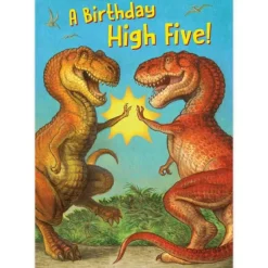 Outlet Peaceable Kingdom Dinosaur High-Five Birthday Card