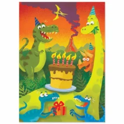 Discount Peaceable Kingdom Dinosaur Party Birthday Card