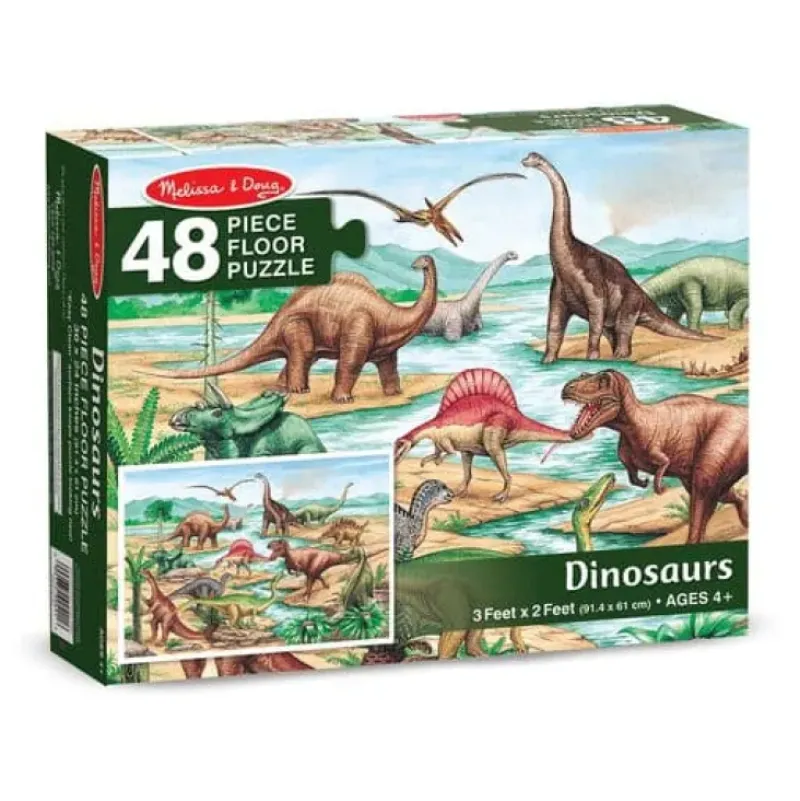 Melissa u0026 Doug Dinosaurs Floor Puzzle - 48 Pieces