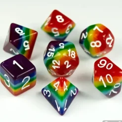 Discount Legacy Dice Double Rainbow - 7 Dice Set with Bag