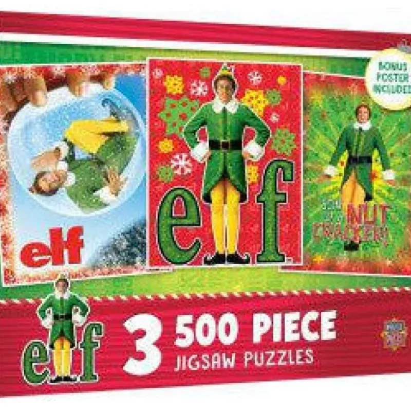 Online MasterPieces Elf - 3-Pack - 500 Piece Puzzles