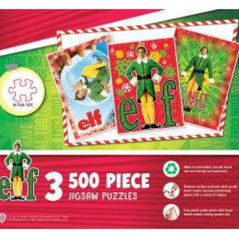 Online MasterPieces Elf - 3-Pack - 500 Piece Puzzles