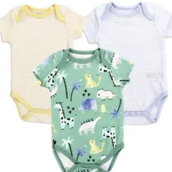 Online Childrens Apparel EMPORIO BABY Boys Newborn 3-Pack Creepers